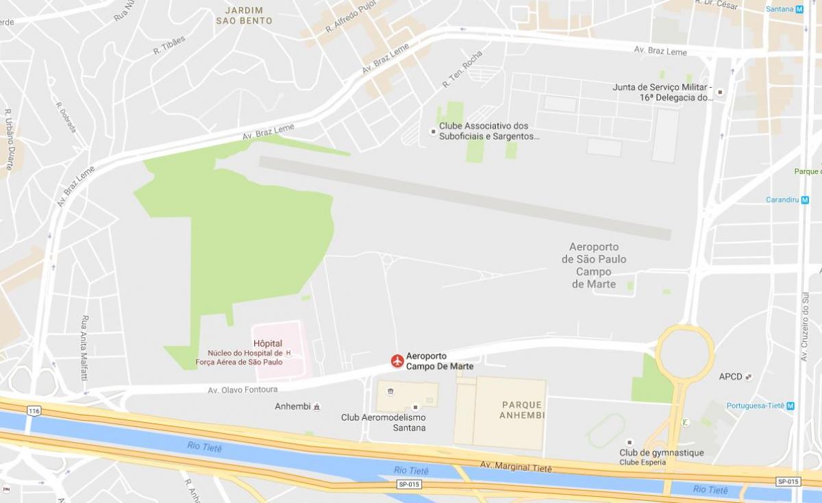 نقشه Campo de Marte فرودگاه