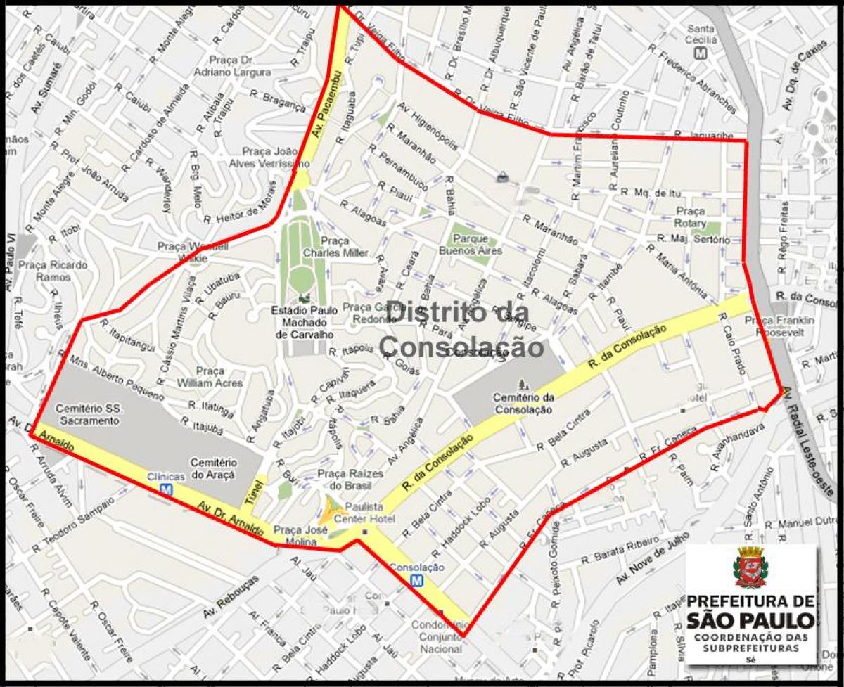 نقشه Consolação São Paulo