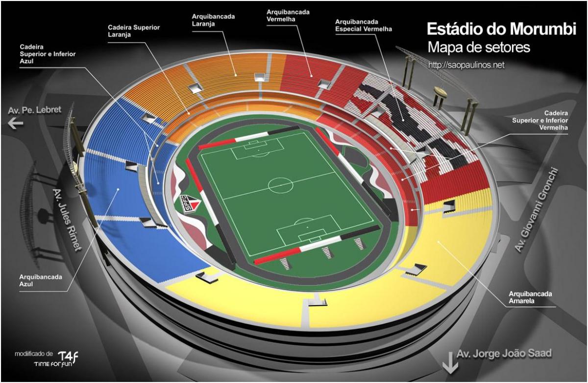 نقشه Cícero-پمپو-de-تولیدو ورزشگاه سن پائولو