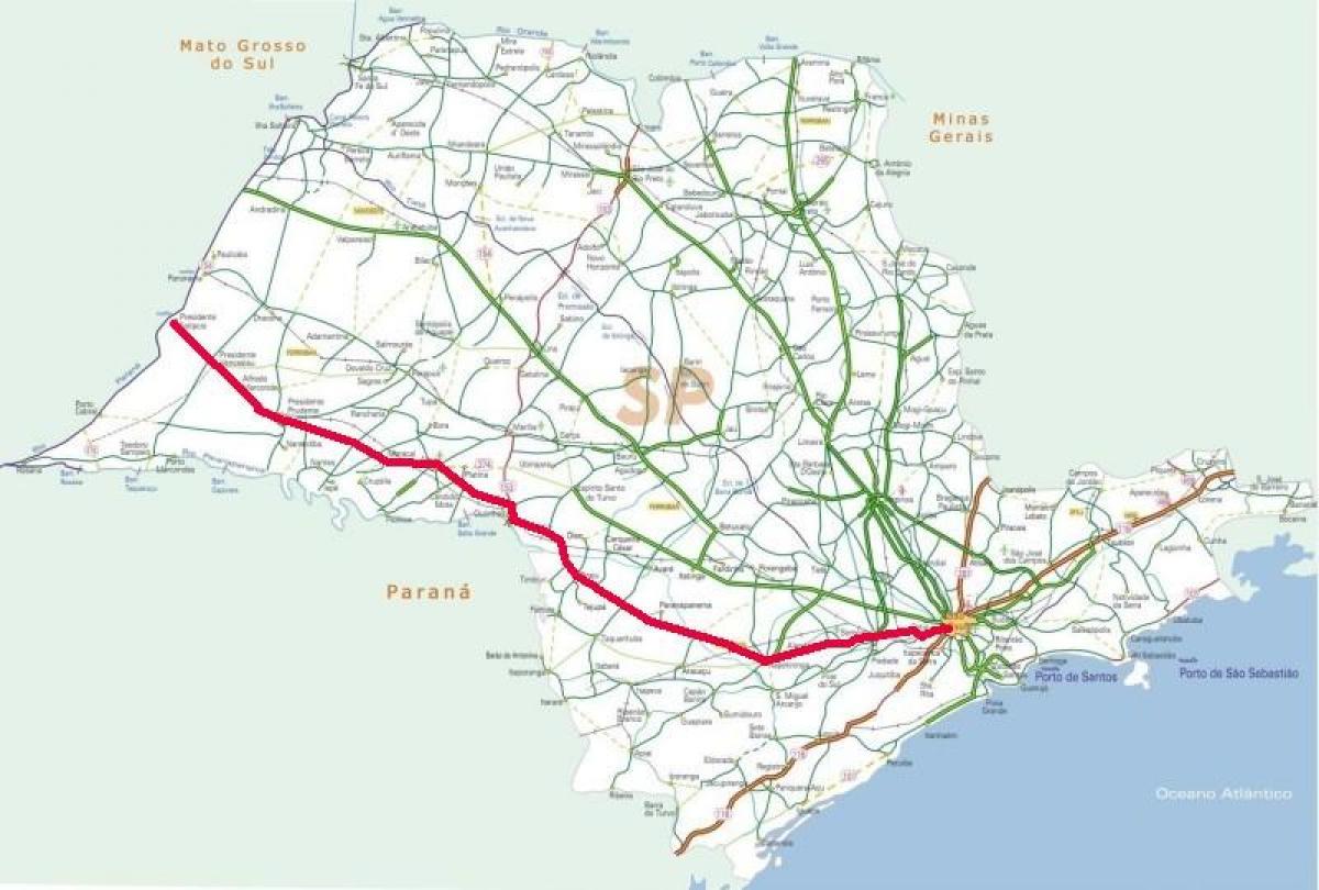 نقشه Raposo Tavares - بزرگراه SP 270