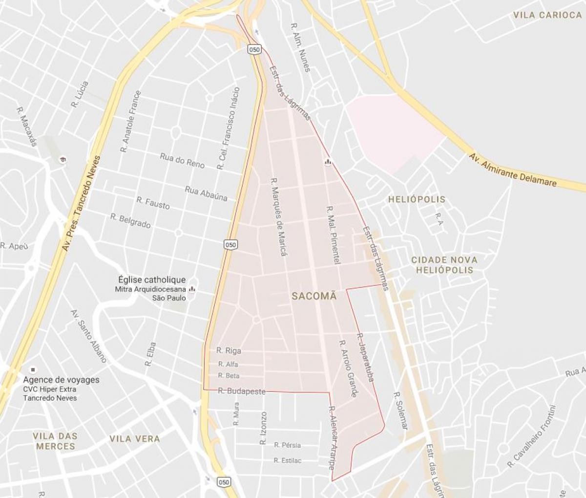 نقشه Sacomã São Paulo