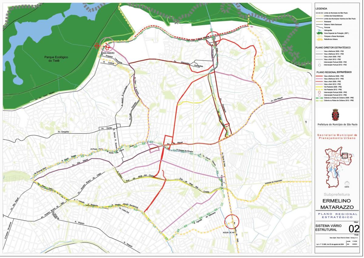 نقشه ارملینو مترززو São Paulo - جاده