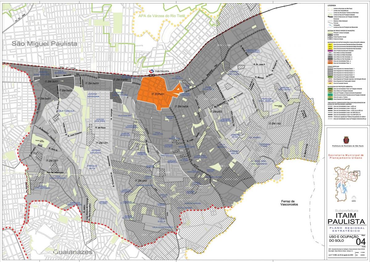 نقشه ایتیم پولیستا - ویلا Curuçá São Paulo - اشغال خاک