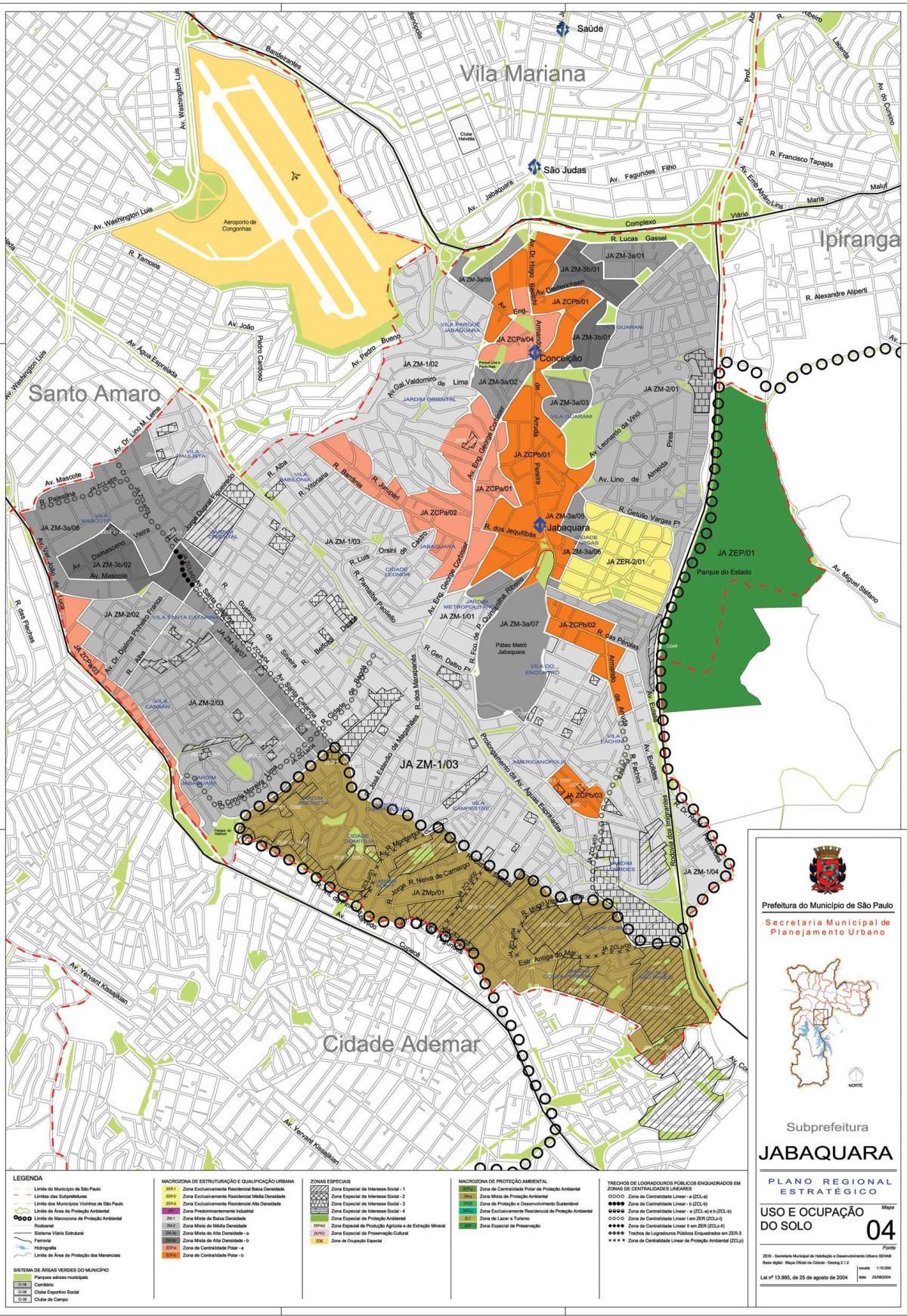 نقشه جبقوارا São Paulo - اشغال خاک