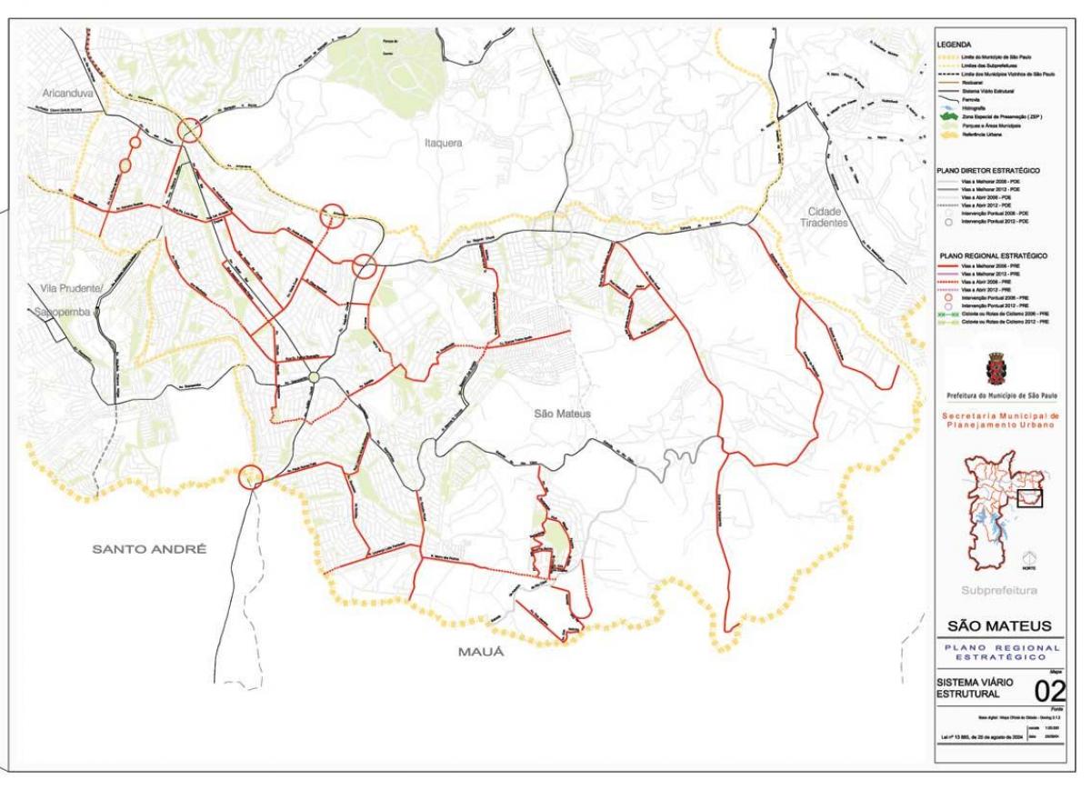نقشه از سن متوس, São Paulo - جاده