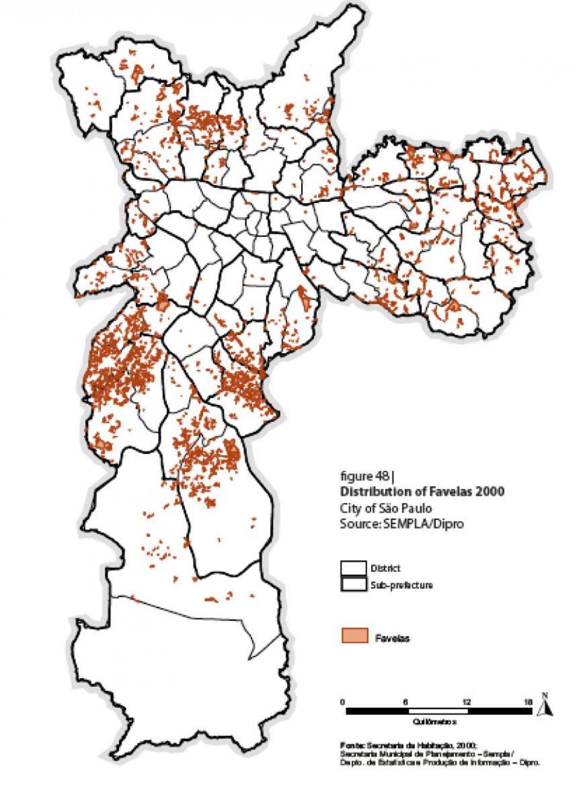 نقشه از سائو پائولو, فقیر نشین