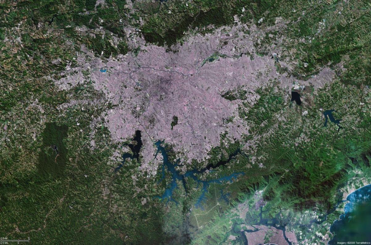 نقشه از سائو پائولو, ماهواره