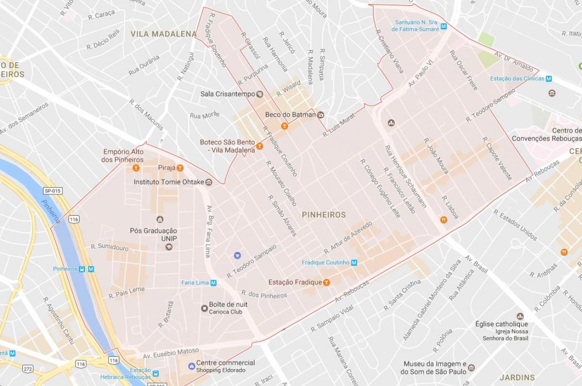 نقشه پینهیرس São Paulo