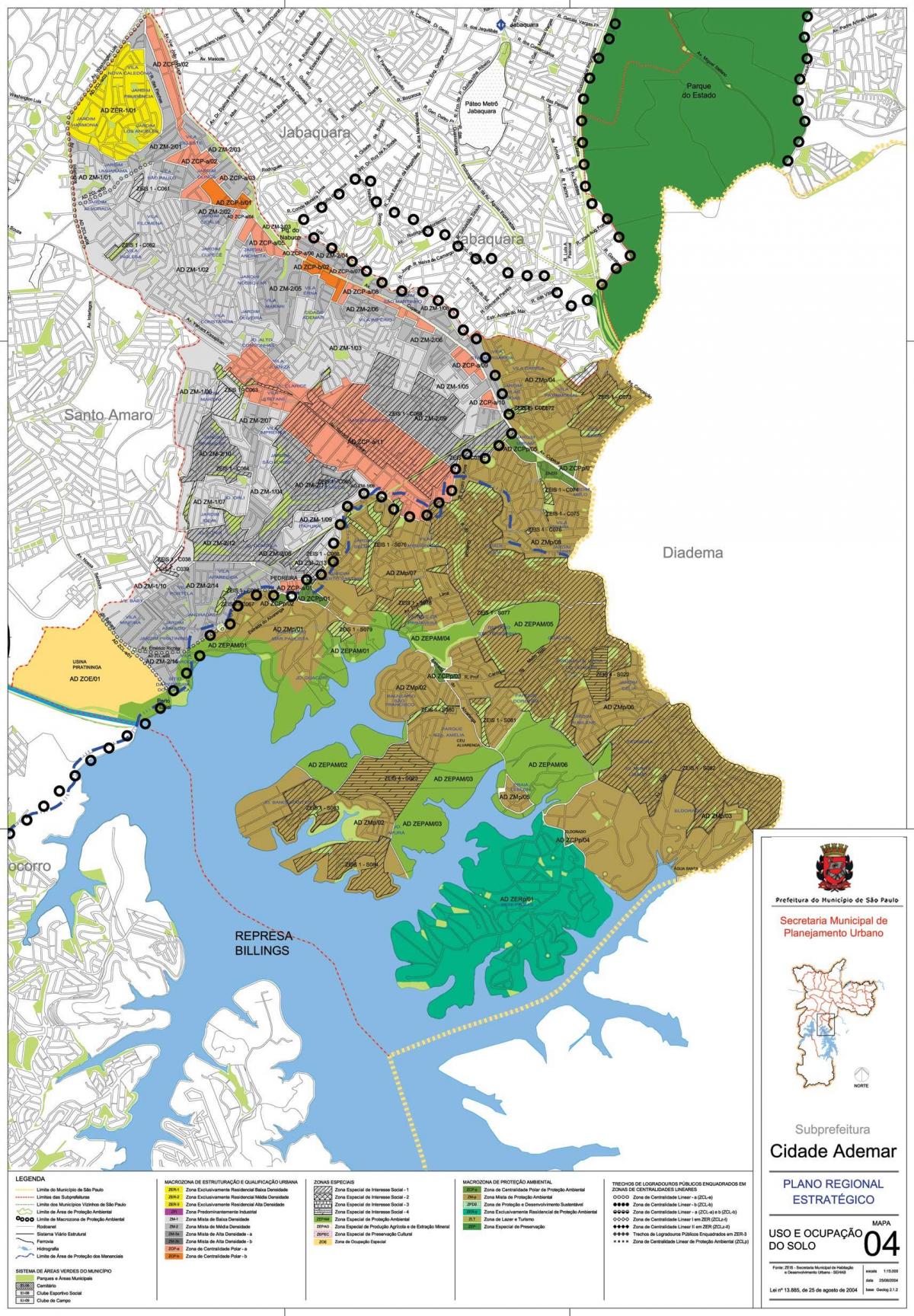 نقشه کیدد ادمر São Paulo - اشغال خاک
