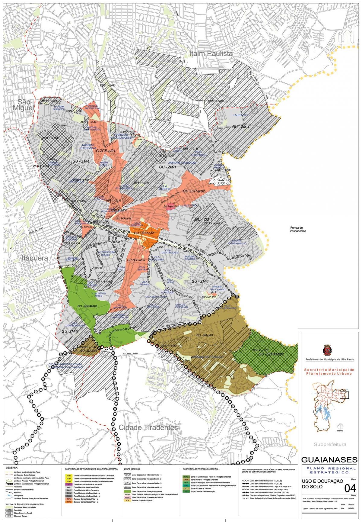 نقشه گواینسس São Paulo - اشغال خاک