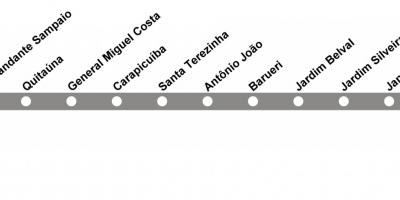 نقشه CPTM São Paulo - خط 10 - الماس
