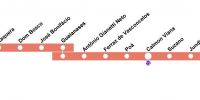 نقشه CPTM São Paulo - خط 11 - مرجان