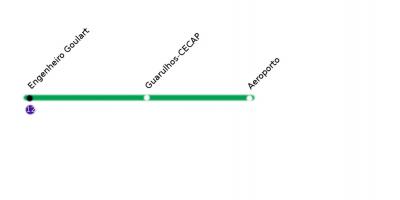نقشه CPTM São Paulo - خط 13 - جید