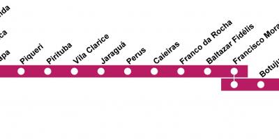نقشه CPTM São Paulo - خط 7 - روبی