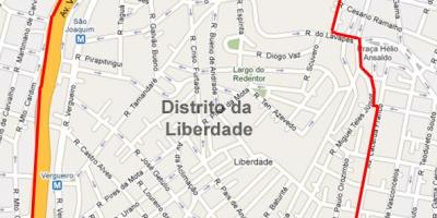 نقشه Liberdade, São Paulo