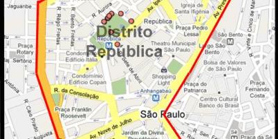 نقشه República, São Paulo