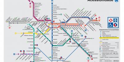 نقشه حمل و نقل Sao Paulo - دسترسی غیر فعال