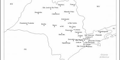 نقشه از سن پائولو باکره - اصلی شهرستانها