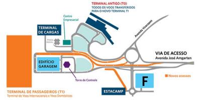 نقشه از فرودگاه بین المللی Viracopos پارکینگ