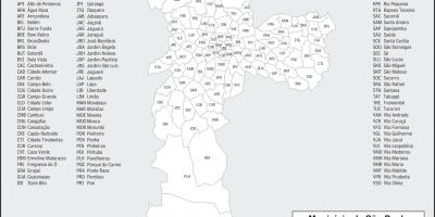 نقشه از مناطق São Paulo