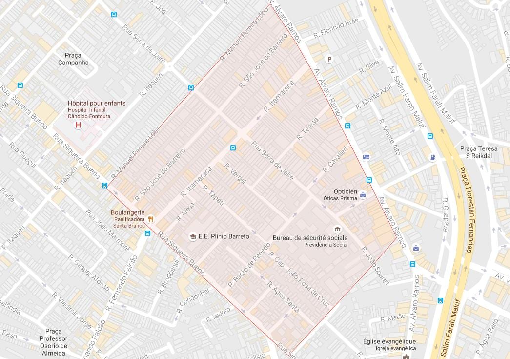 نقشه اگوا رسا, São Paulo