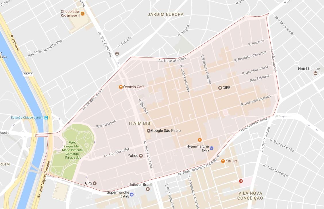 نقشه ایتیم بی بی سائو پائولو