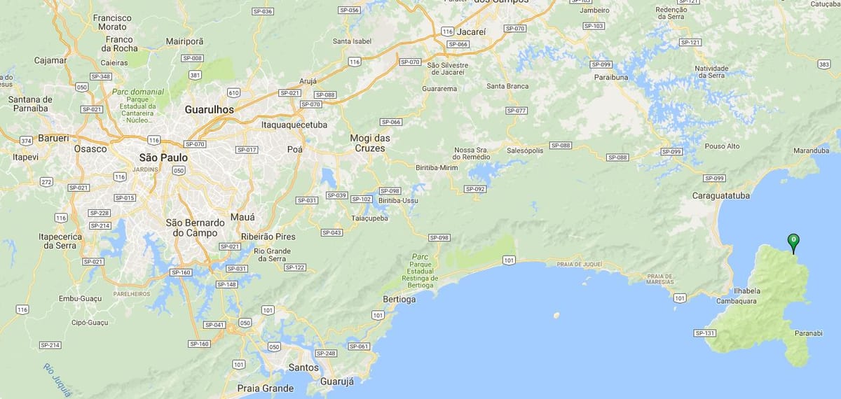 نقشه از ساحل Fome