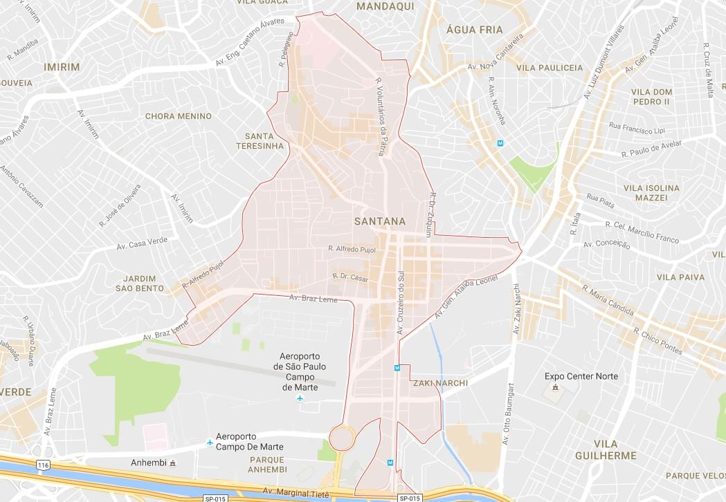 نقشه سانتانا, São Paulo