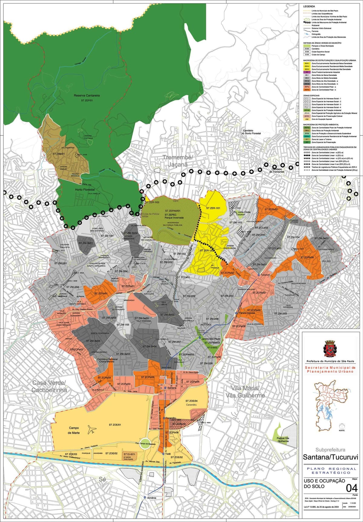 نقشه سانتانا, São Paulo - اشغال خاک