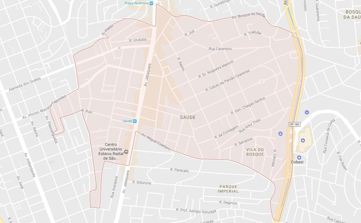 نقشه از سود São Paulo