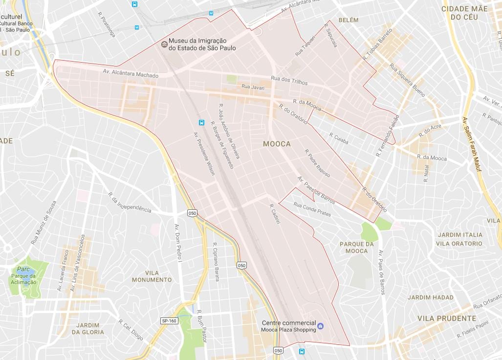 نقشه از موکا, São Paulo