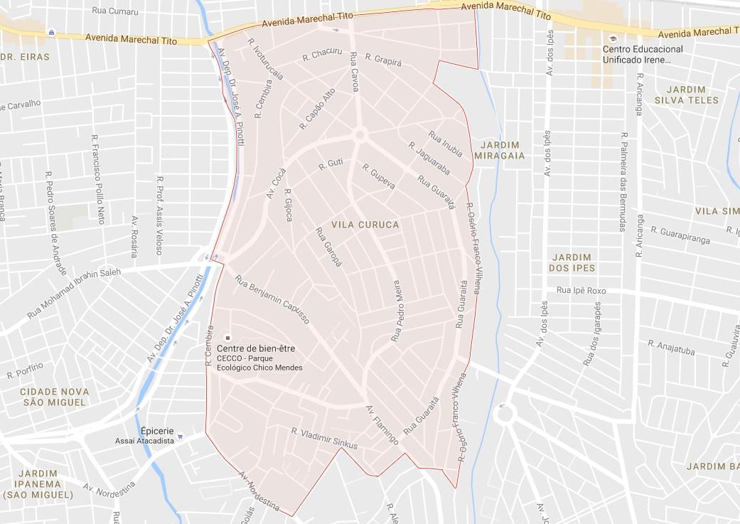 نقشه ویلا Curuçá São Paulo