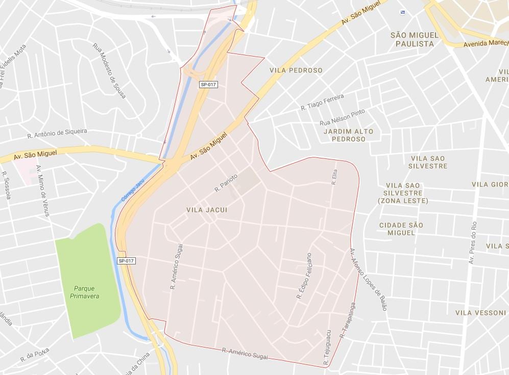 نقشه ویلا Jacuí São Paulo