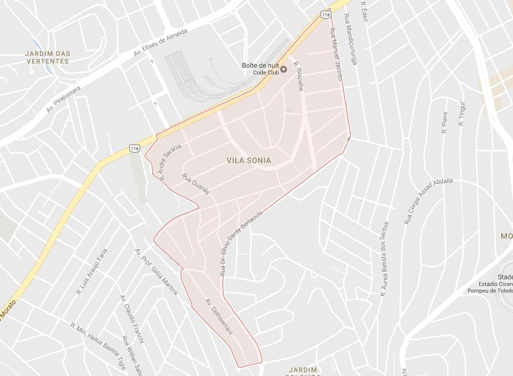 نقشه ویلا Sônia São Paulo