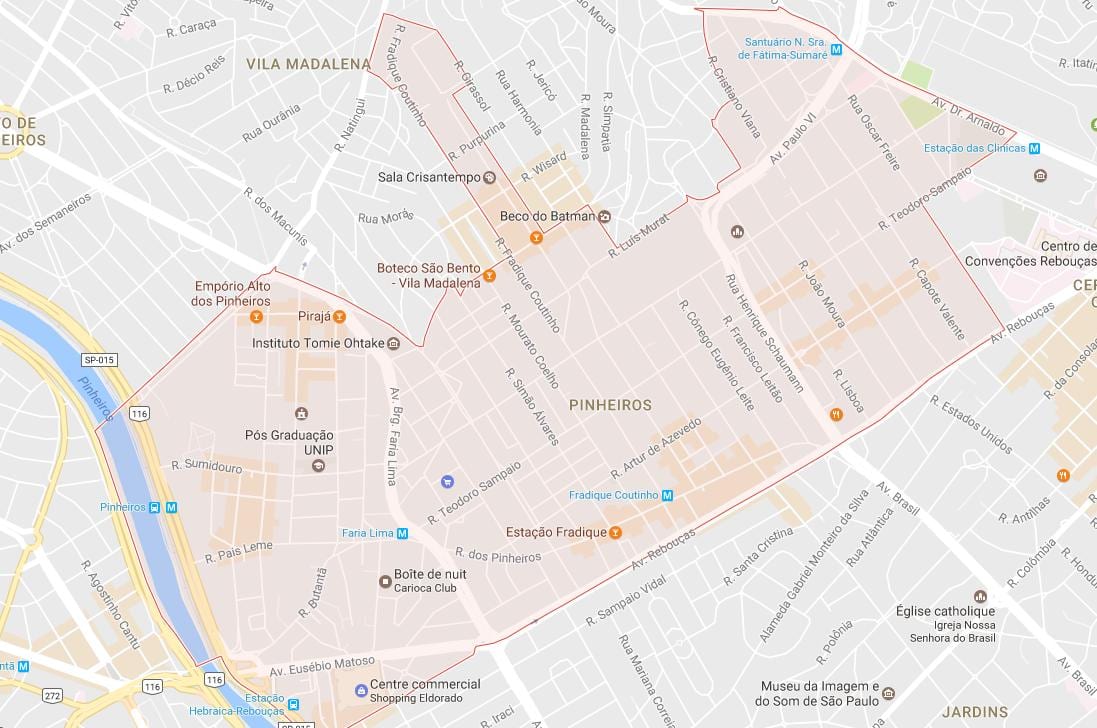 نقشه پینهیرس São Paulo