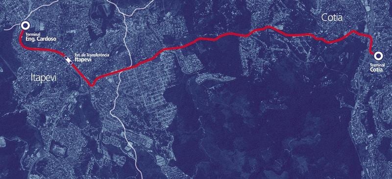 نقشه کرردر BRT metropolitano ایتپوی-کتیا