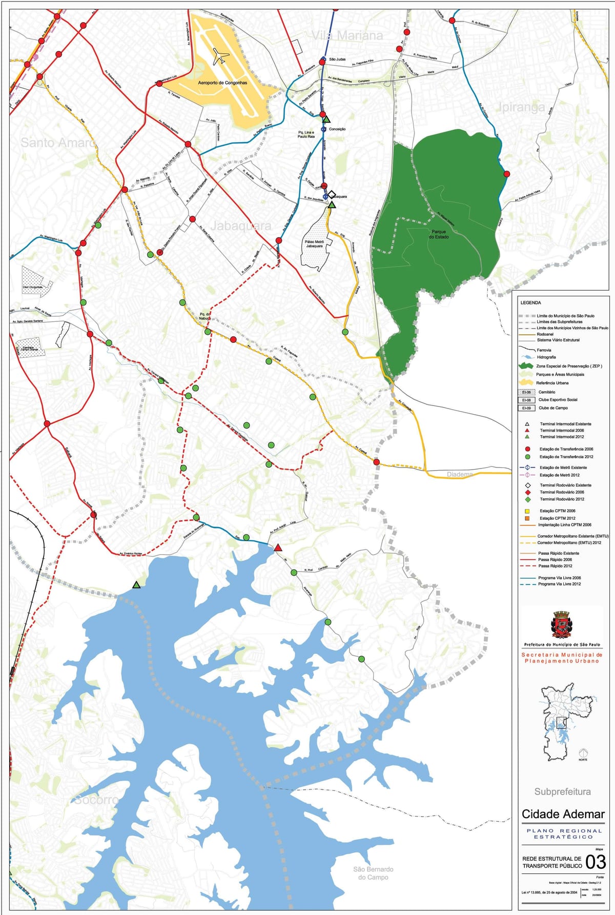 نقشه کیدد ادمر São Paulo - حمل و نقل عمومی