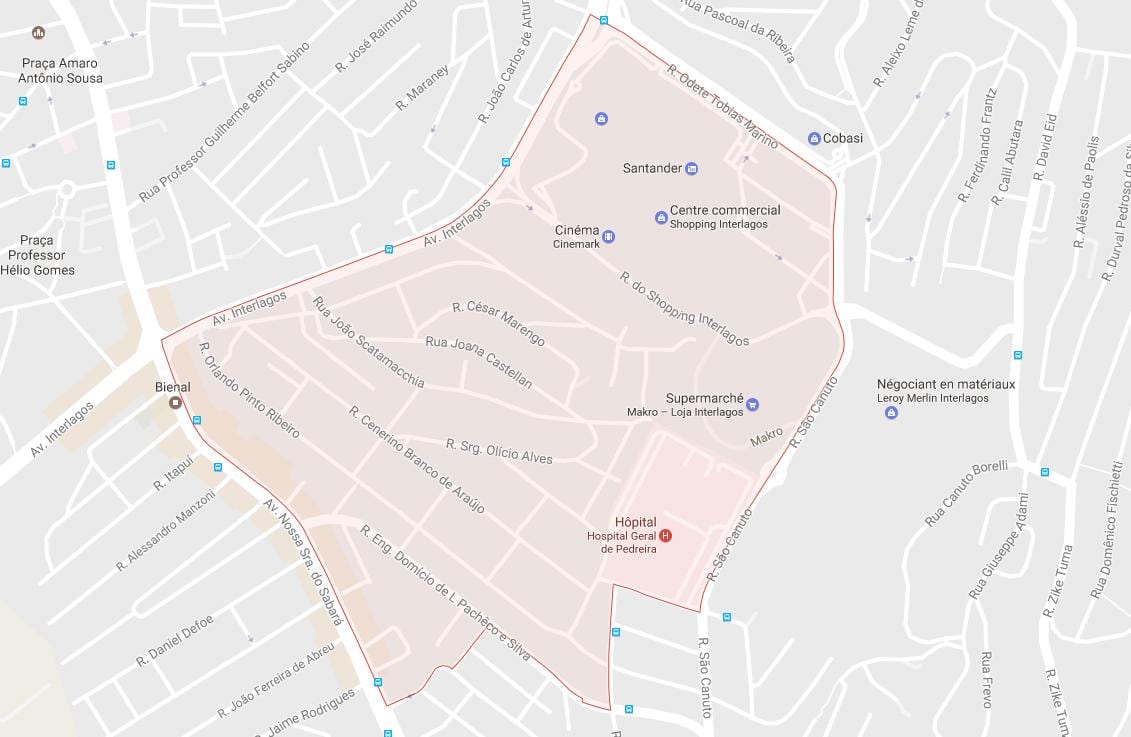 نقشه Campo Grande, São Paulo