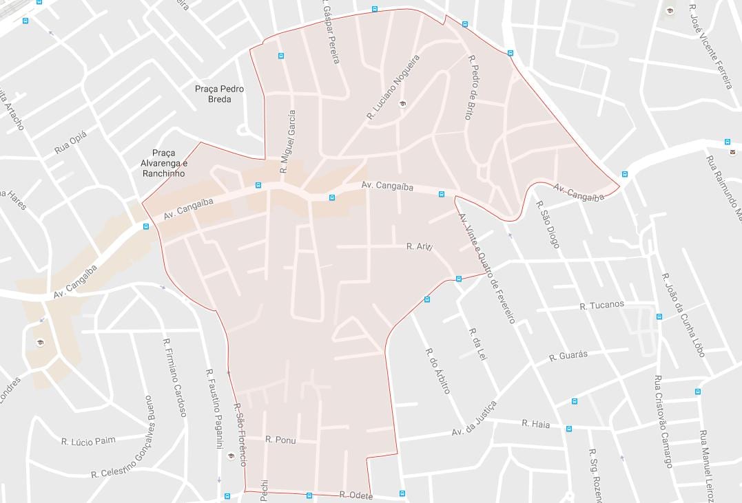 نقشه Cangaíba São Paulo
