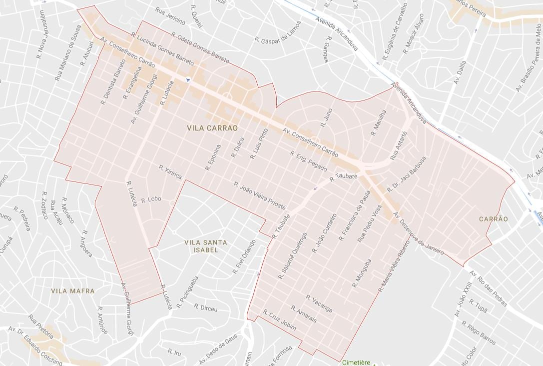 نقشه Carrão São Paulo