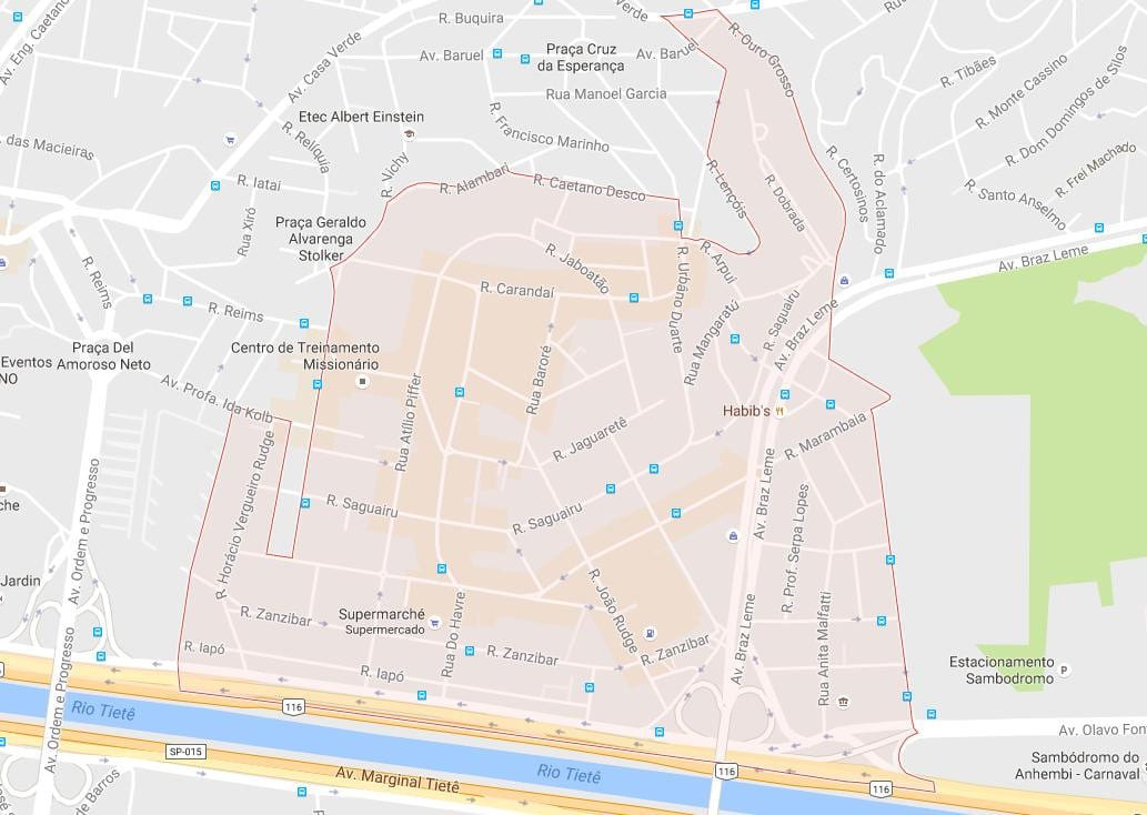 نقشه Casa Verde, São Paulo
