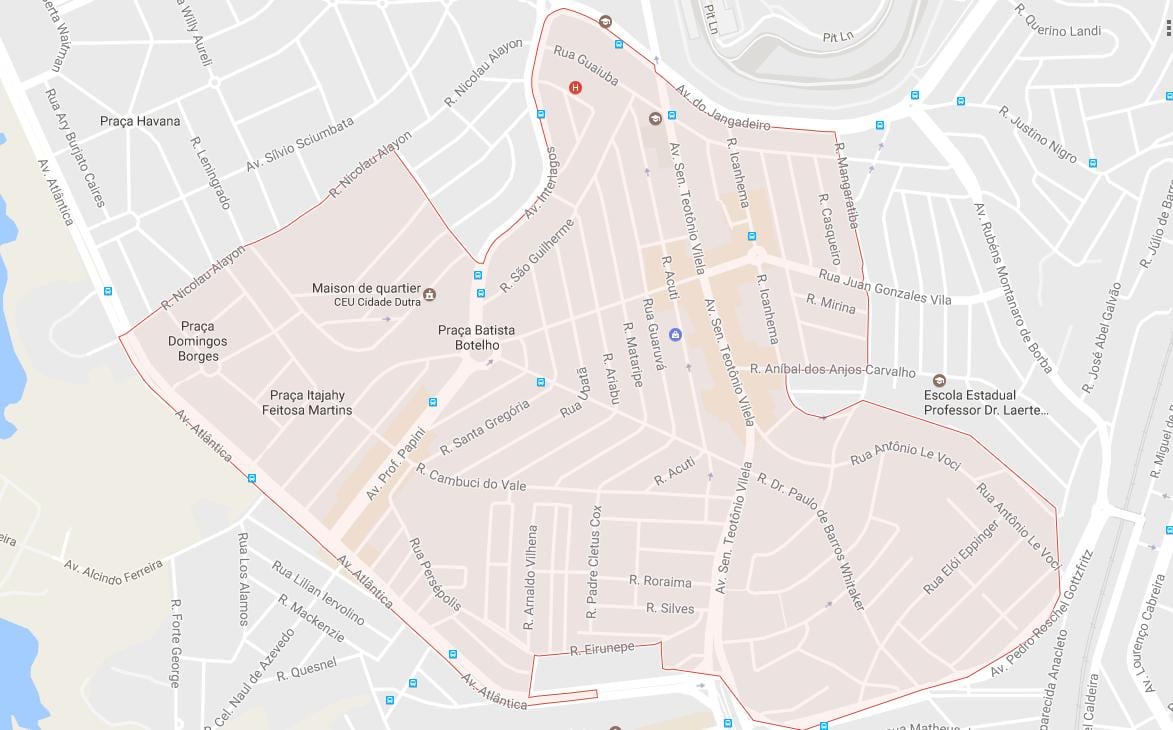 نقشه Cidade دوترا São Paulo