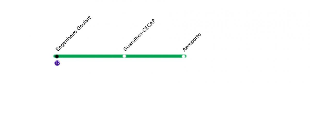 نقشه CPTM São Paulo - خط 13 - جید