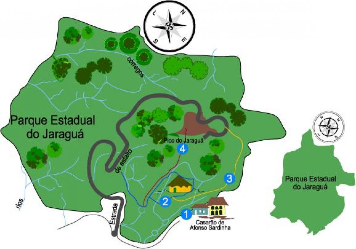 نقشه از پارک Jaraguá
