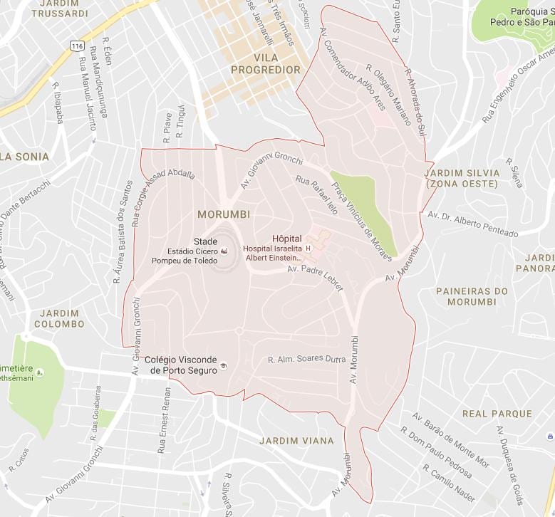 نقشه Morumbi São Paulo