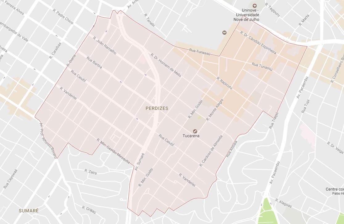 نقشه Perdizes São Paulo