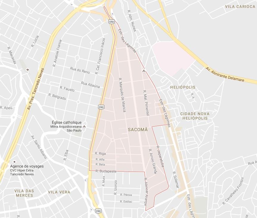 نقشه Sacomã São Paulo