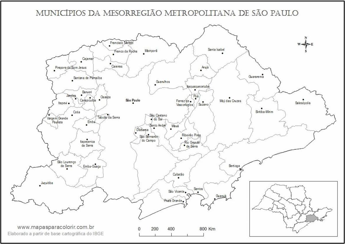 نقشه از سائو پائولو, باکره