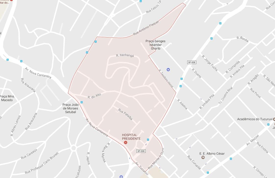 نقشه Tucuruvi São Paulo
