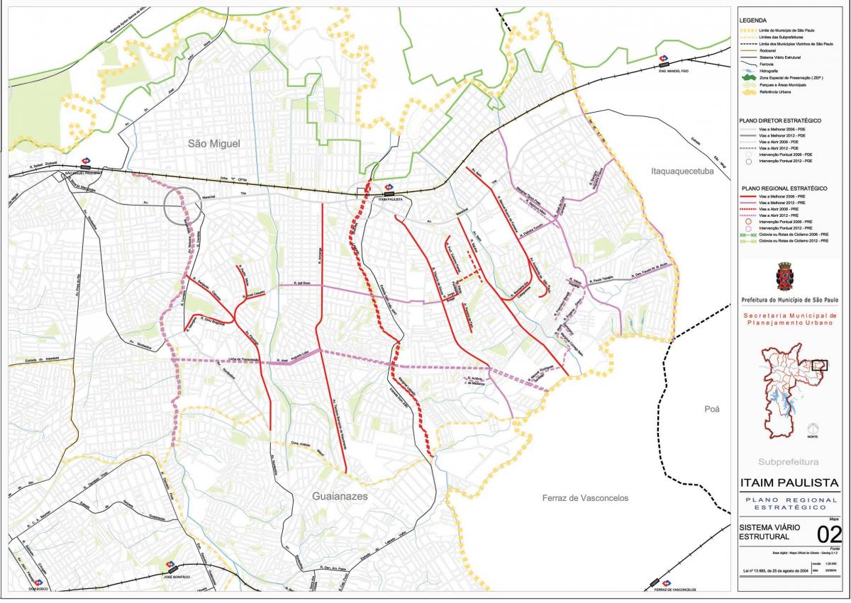 نقشه ایتیم پولیستا - ویلا Curuçá São Paulo - جاده